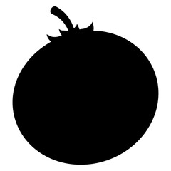 Fototapeta premium tomato icon black silhouette