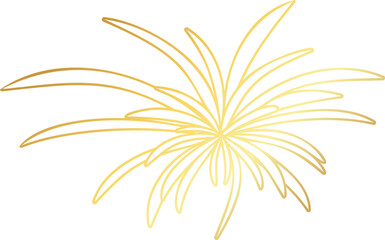 Golden grass, plant top view. Element for design logo, project. Tree set for architectural, landscape design. Gold graphic chic floral object