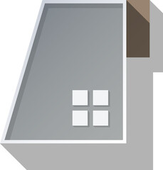 Obraz premium Building top view for landscape design. Object for plan, map, City. House, townhouse, condominium, residential, apartment, cottage, city house from above