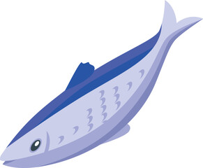 Sardine icon isometric vector. Fish seafood. Oil food