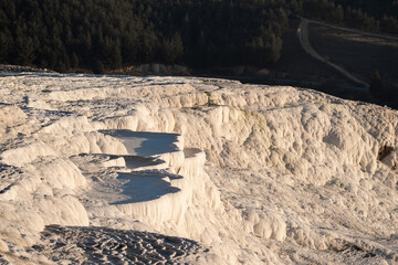 Limenstone rock in Pamukkale, Turkey.