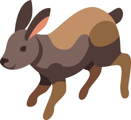 Fototapeta na wymiar Cute rabbit icon isometric vector. Dutch pet. Breed bunny