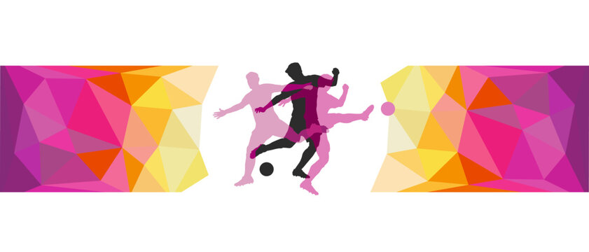Socccer sport graphic for use as a template for flyer or for use in web design.