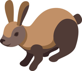 Rodent rabbit icon isometric vector. Dutch pet. Hare farm