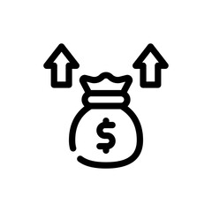 Obraz premium salary line icon