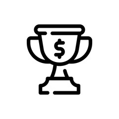 trophy line icon