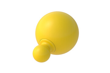 Doll isolated on white background. Educational logic toys. Montessori games. 3d render