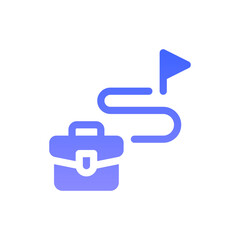 goal flat gradient icon