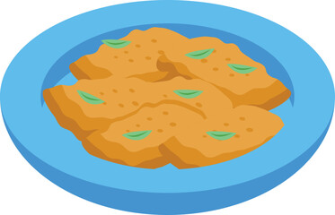 Snack food icon isometric vector. Dish potato. Cooking meal