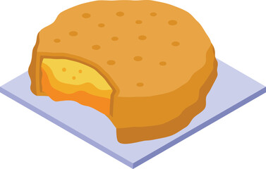 Meal potato icon isometric vector. Food cheese. Cooking gourmet
