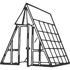 Conservatory Park Vintage Illustration Vector