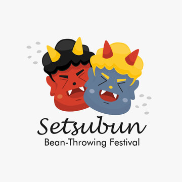 setsubun poster japanese bean throwing festival
