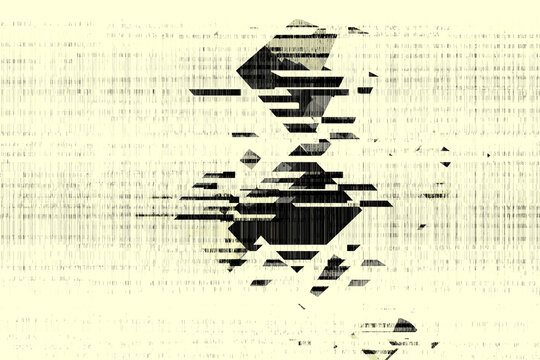 Fragmented diamond shapes abstract with glitches