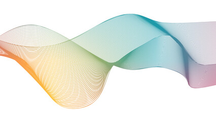 Vector illustration of a dynamic abstract wave using blend tool techniques