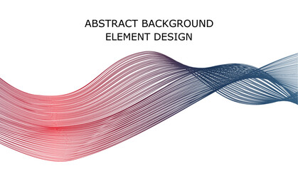Vector illustration of a modern abstract wave using blend tool techniques