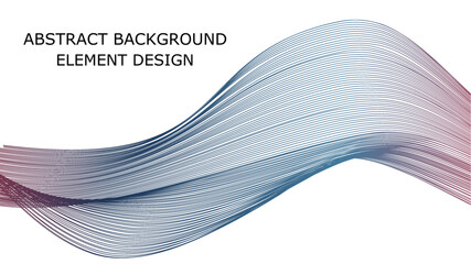 Vector illustration of a unique abstract wave using blend tool techniques