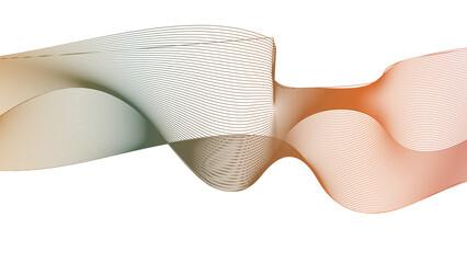 Vector illustration of abstract wave with lines created using blend tool technique