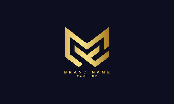 MNT, MN, NM, Abstract initial monogram letter alphabet logo design