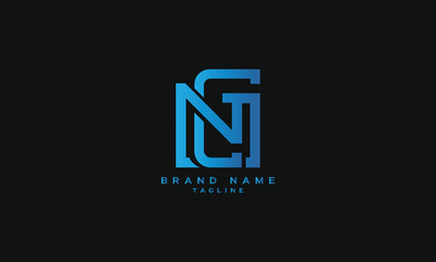 NCN, CNN, Abstract initial monogram letter alphabet logo design