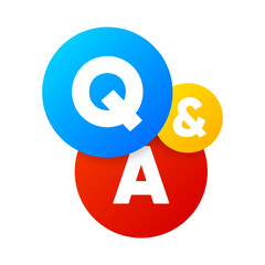 Question and Answer concept. Banner with question marks. Searching solutions, useful information, customer support, solving problem, choice. Vector illustration.