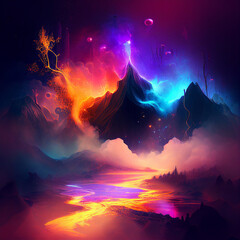 Fototapeta premium Paysage extraterrestre