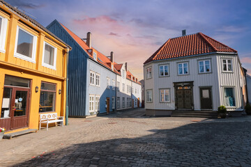 Street in the neighbourhood Bakklandet, Trondheim