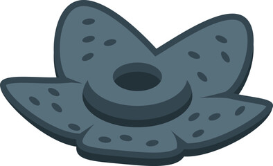 Black rafflesia icon isometric vector. Nature forest. Jungle tropical