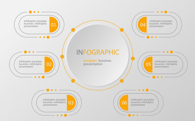 Obraz premium Vector infographic design template for business presentation show operation steps show business overview use public relations It is an Eps10 editable file