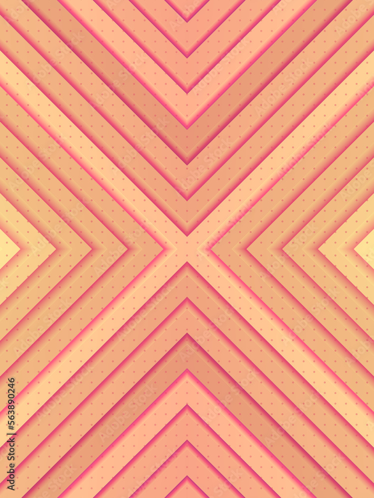 Aufkleber Symmetrical composition with simple geometric shapes. 3d rendering digital illustration
