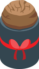 Easter panettone icon isometric vector. Sweet food. Sugar meal