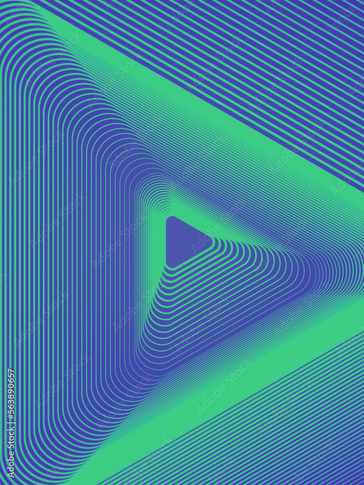 Poster neon colored pattern of lines, on a blue background. abstract modern art design. 3d rendering digita