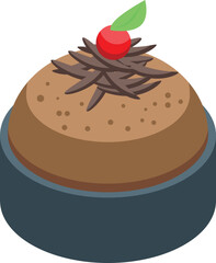 Food cake icon isometric vector. Sweet bread. Spring meal