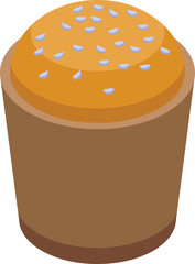 Spring bakery icon isometric vector. Cake bread. Sweet food