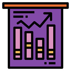 chart filled outline icon style