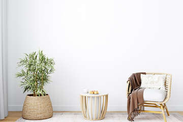 Wall mockup interior of a room