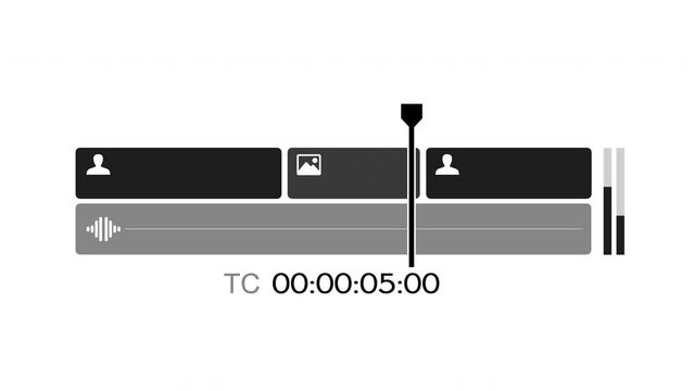 video Timeline for Video Editing Display. Video Timeline Motion Graphic for Production house and Editor . Editing tool - Video-Audio tracks
