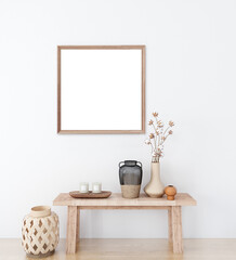 Frame mockup in boho style