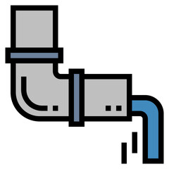 pipe filled outline icon style