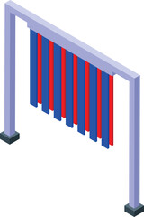 Automated car wash sticks icon isometric vector. Auto pressure. Sponge wax