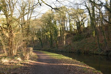 a view of the stourbridge canal to the stewponey for the tow path