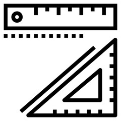 ruler line icon style