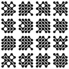 Fototapeta premium Asemic Glyph writing hieroglyph imitation abstract illustration