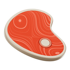 Premium food steak meat icon 3d rendering on isolated background PNG