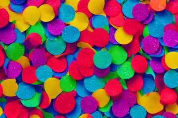 Fototapeta na wymiar Paper colorful confetti wallpaper IA