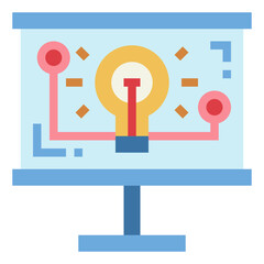 presentation flat icon style