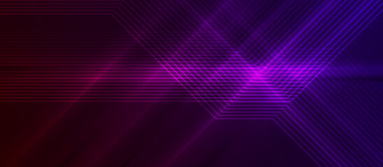 Red violet abstract glowing minimal background with lines. Vector design