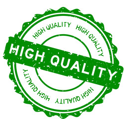 Grunge green high quality word round rubber seal stamp on white background