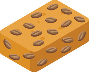 Halva icon isometric vector. Sweet halva. Chalva food