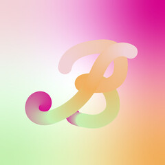 Obraz premium Blend B logo, Gradient background with B alphabet, B later logo