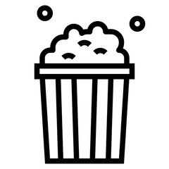 popcorn line icon style